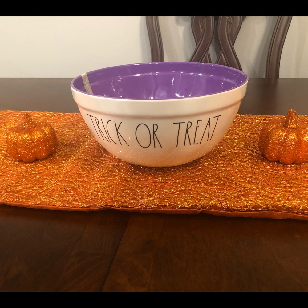 Rae Dunn purple trick or treat candy bowl